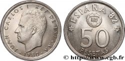 SPAGNA 50 Pesetas Juan Carlos coupe du Monde de Football 1982 (1981) 1980 Madrid