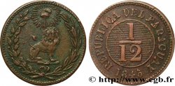 PARAGUAY 1/12 Real Lion 1845 Asuncion
