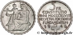SCHWEIZ 5 Francs centenaire de la constitution suisse 1948 Berne