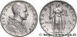 VATICANO E STATO PONTIFICIO 5 Lire Pie XII an XIV 1952 Rome - R