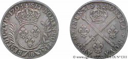 LOUIS XIV LE GRAND OU LE ROI SOLEIL Trente-trois sols aux insignes 1705 Strasbourg