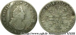 LOUIS XIV LE GRAND OU LE ROI SOLEIL Douzième d écu aux huit L, 2e type 1704 Lyon