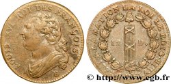 LOUIS XVI (MONARQUE CONSTITUTIONNEL) 12 deniers dit au faisceau , type FRANCOIS 1792 Rouen