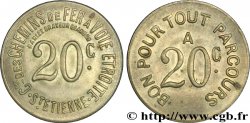 COMPAGNIE DES CHEMINS DE FER A VOIE ETROITE 20 Centimes Saint-Etienne