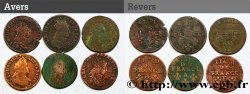 LOUIS XIV LE GRAND OU LE ROI SOLEIL Lot de six liards n.d. Ateliers divers