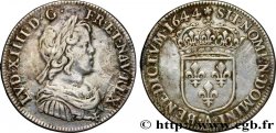 LOUIS XIV LE GRAND OU LE ROI SOLEIL Quart d écu, portrait à la mèche courte 1644 Paris, Monnaie de Matignon