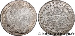LOUIS XIV THE SUN KING Écu aux trois couronnes 1713 Tours