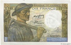 10 Francs MINEUR FRANCIA  1947 F.08.18 SPL+