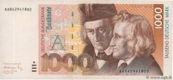 1000 Deutsche Mark GERMAN FEDERAL REPUBLIC  1991 P.44a VF