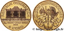 OR, PALLADIUM ET PLATINE INVESTISSEMENT 1/25 Oz - 4 Euro LE PHILARMONIQUE DE VIENNE 2022 Vienne