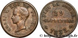 HENRI V COMTE DE CHAMBORD Module du 1/2 franc Henri V 1833