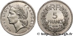 5 francs Lavrillier, nickel 1938  F.336/7