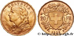 OR, PALLADIUM ET PLATINE INVESTISSEMENT 20 Francs  Vreneli  1935 Berne